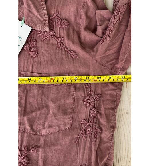 NWT Anthropology by Kyla Seo Jo Buttons Up Cotton Embroidered Shirt Size Small - Picture 11 of 12
